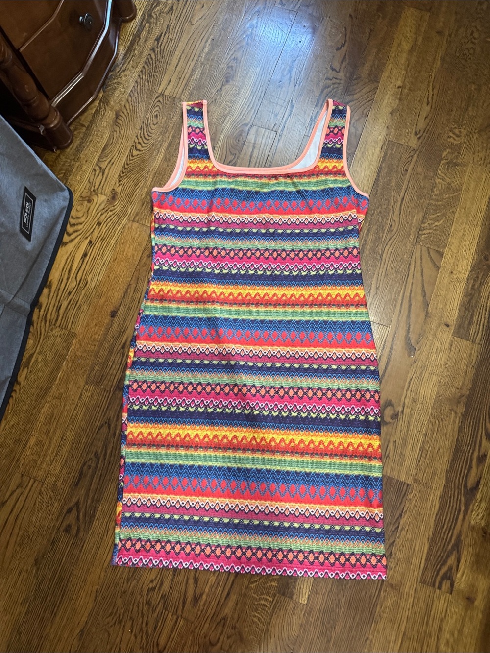 Colorful Striped Tribal Tank Dress